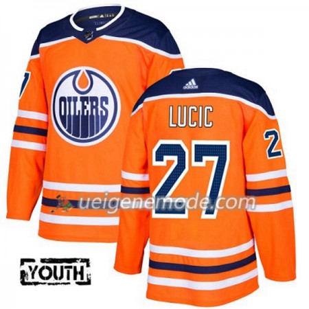 Kinder Eishockey Edmonton Oilers Trikot Milan Lucic 27 Adidas 2017-2018 Orange Authentic